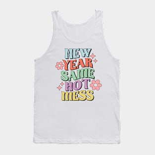 New year same hot mess  funny 2023 new year christmas gift idea Tank Top